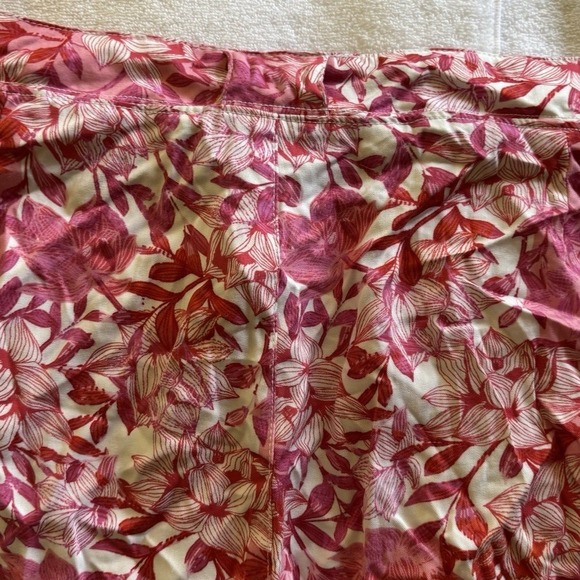 Caribbean Joe Pants Womens Size 16 Casual Travel Tropical Rayon Wide Leg Cropped - Picture 12 of 15